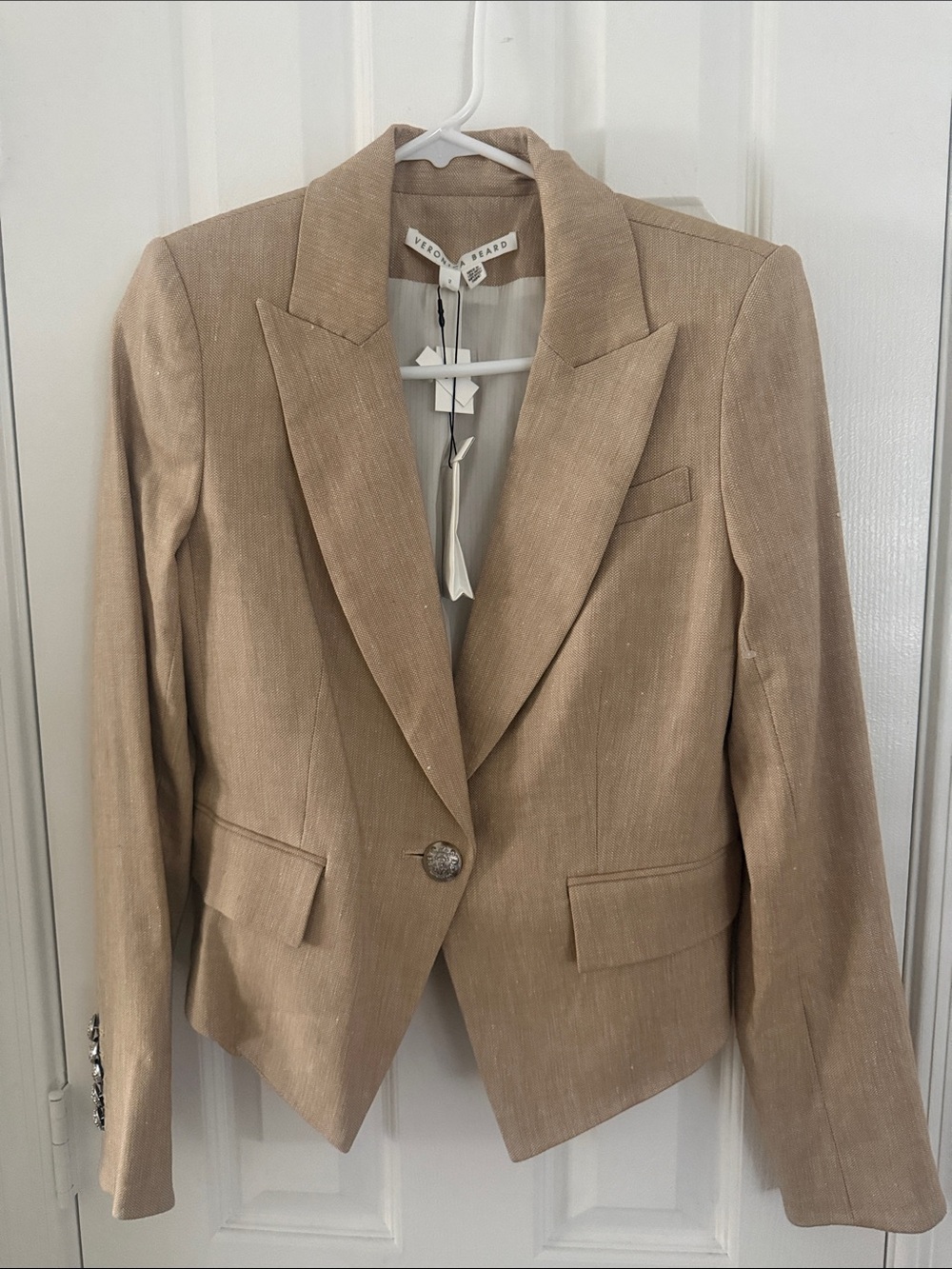Veronica Beard Hosanna Dickey Jacket in Khaki Melange Size 2 - Picture 5 of 7